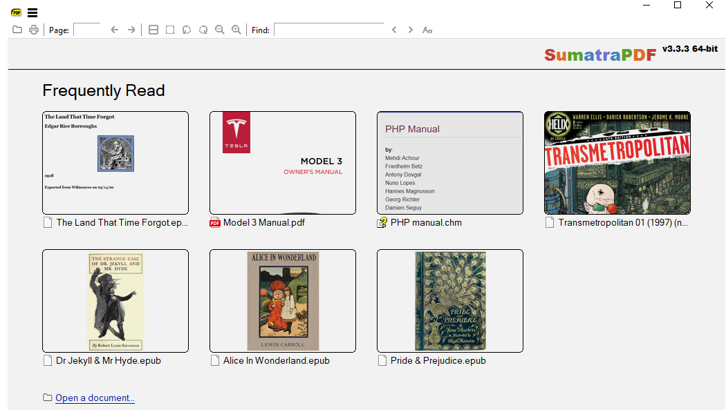 SumatraPDF_轻量纯净PDF阅读器_支持ePub/MOBI/CHM格式